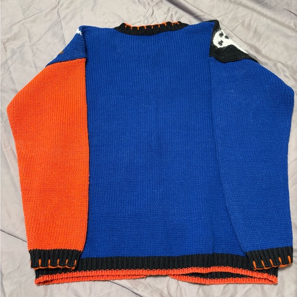 Vinatge Halloween Cardigan Sweater Ghost Pumpkin Witch Spider Web Button Up - Picture 10 of 11